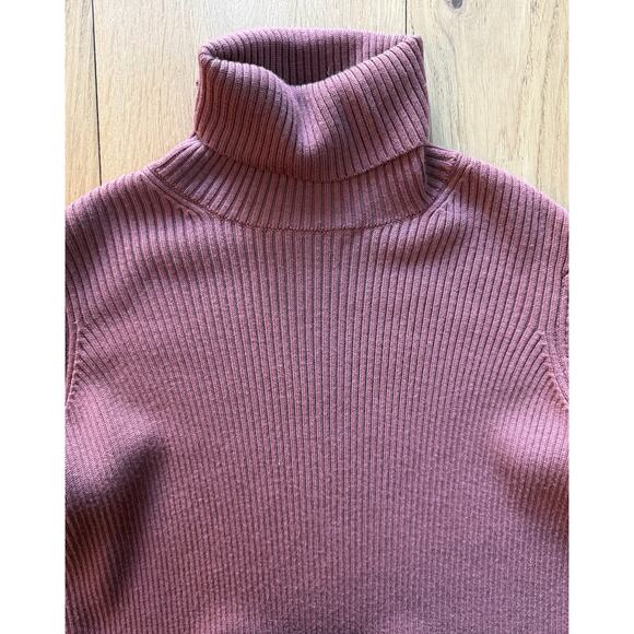 Aritzia Wilfred 100% Merino Wool Turtle Neck Ribbed Sweater Dress Size XXS - Picture 3 of 5